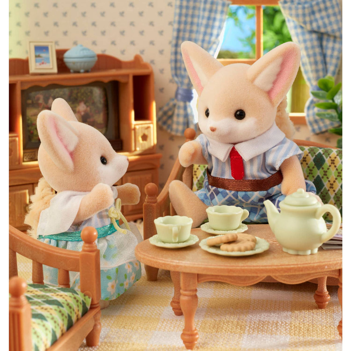 Calico Critters Fennec Fox Twins, 2 Collectible Doll Figures