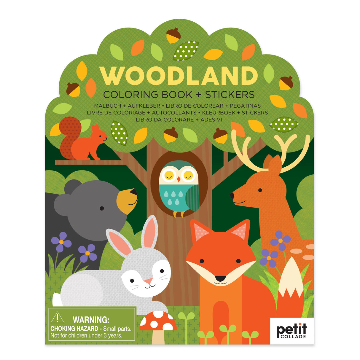 Coloring Book With Stickers: Woodland