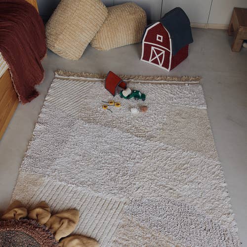 Washable play rug Farm Fields
