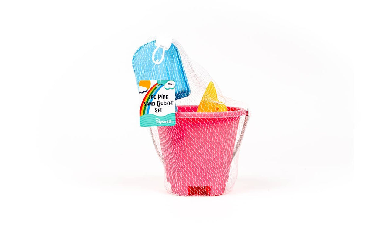 Toysmith 3-Piece Pink Sand Bucket Set