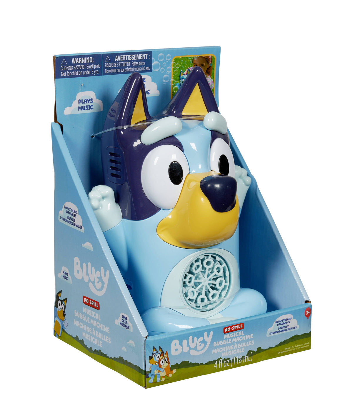 BLUEY NO-SPILL MUSICAL BUBBLE MACHINE