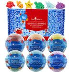 6 pack Sea Animal Bath Bombs for Kids with Toy Surprises
