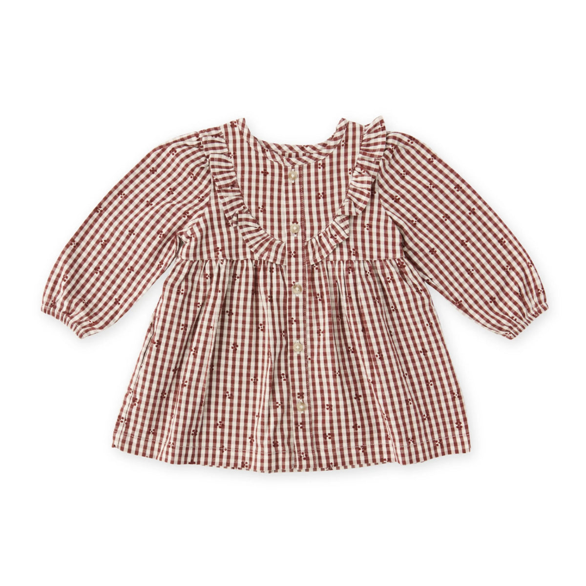 Printed Gingham Dress