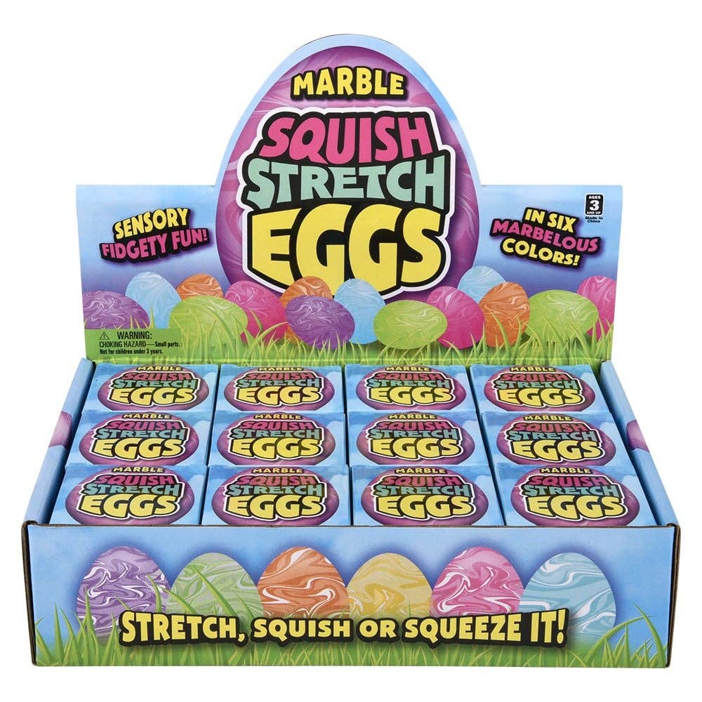 2.5" Squish And Stretch Marbleized Easter Egg - LLB Toys