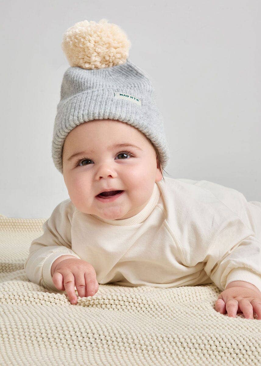 MAD HTR Heather Knit Beanie - Infant - Heather Grey