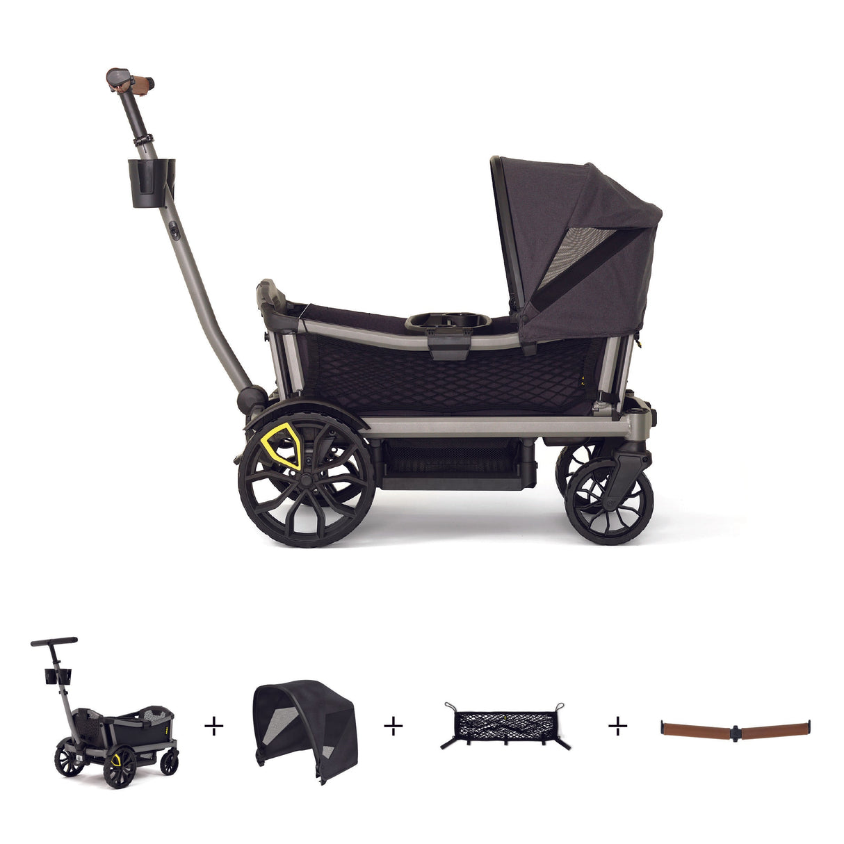 Veer Cruiser City XL Essentials Bundle (Cruiser City XL, Cargo Nets, Canopy, Grips)