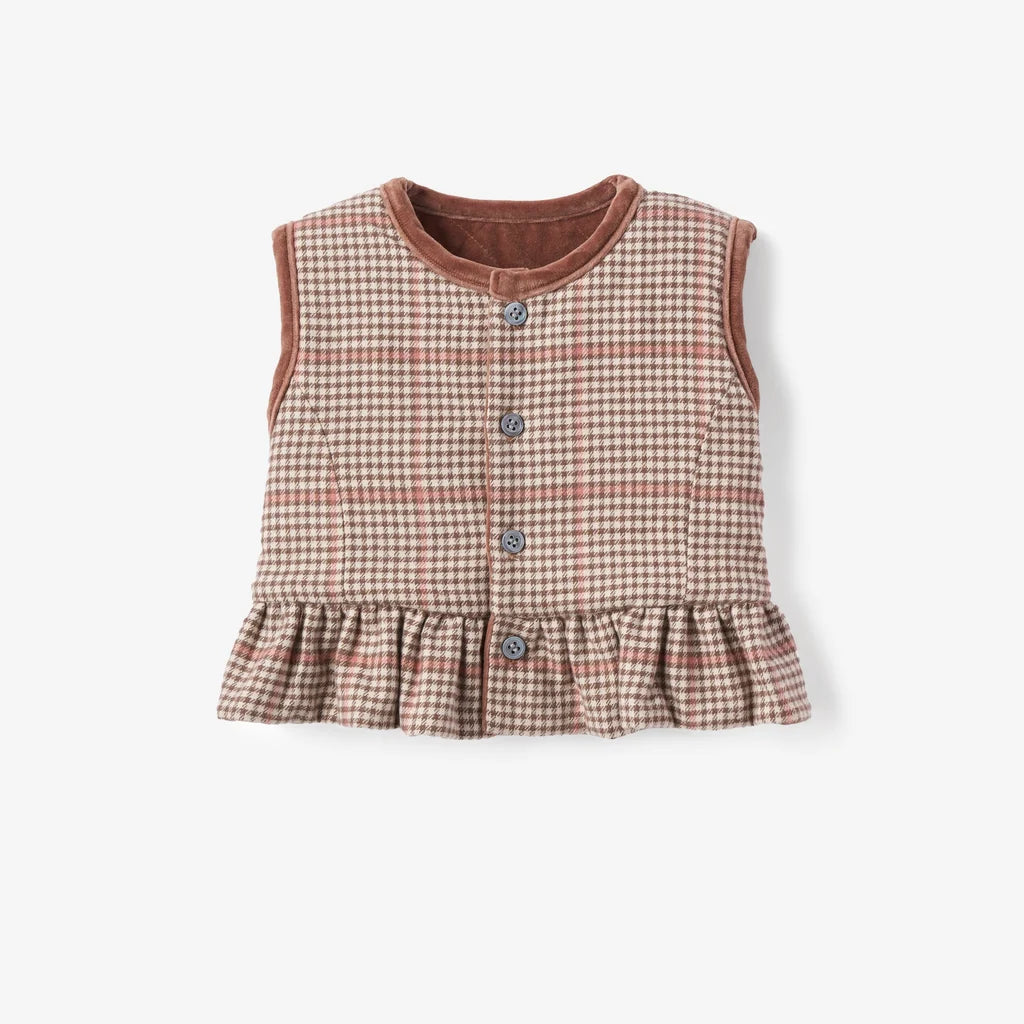 Reversible Velveteen & Plaid Vest
