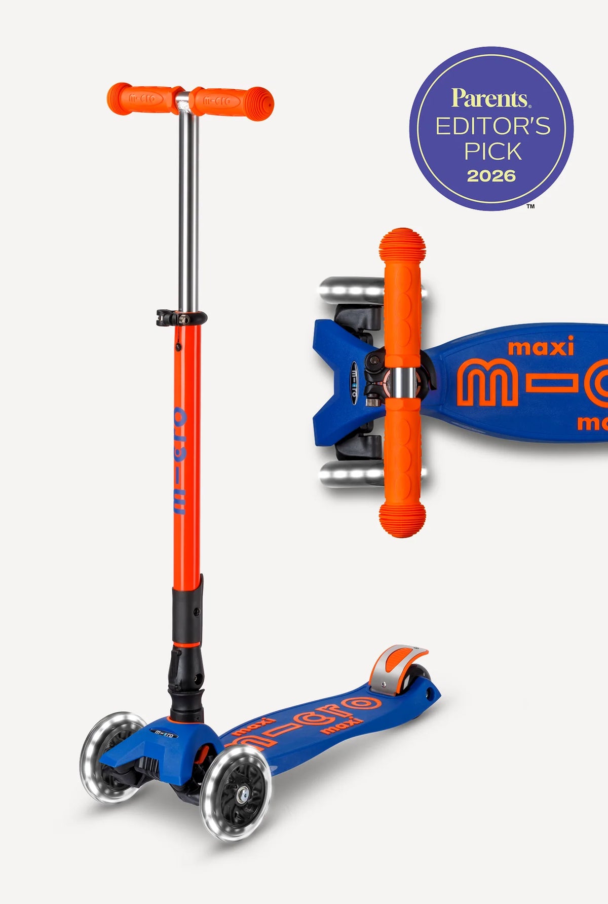 Micro Kickboard Maxi Deluxe LED Foldable Scooter