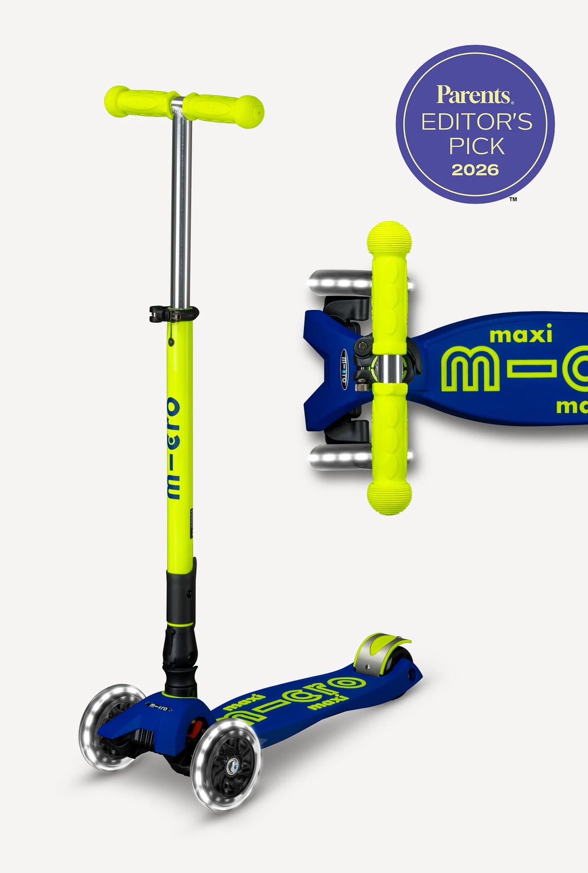 Micro Kickboard Maxi Deluxe LED Foldable Scooter