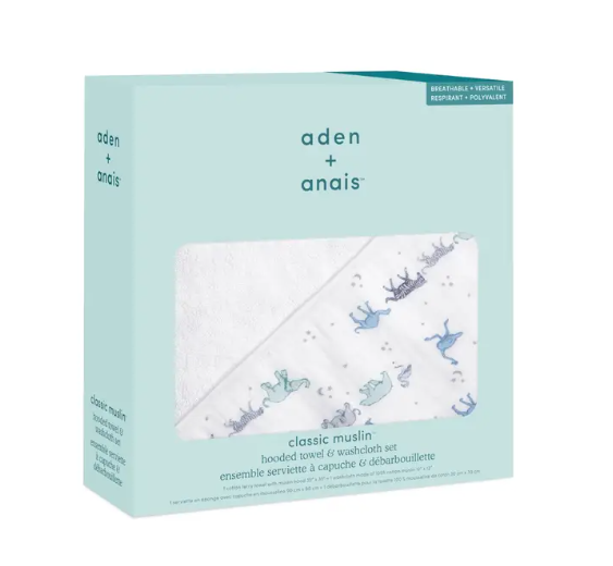BOUTIQUE COTTON MUSLIN TOWEL + WASHCLOTH SET