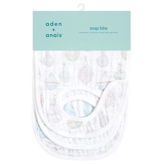 organic cotton snap bibs 3 pack