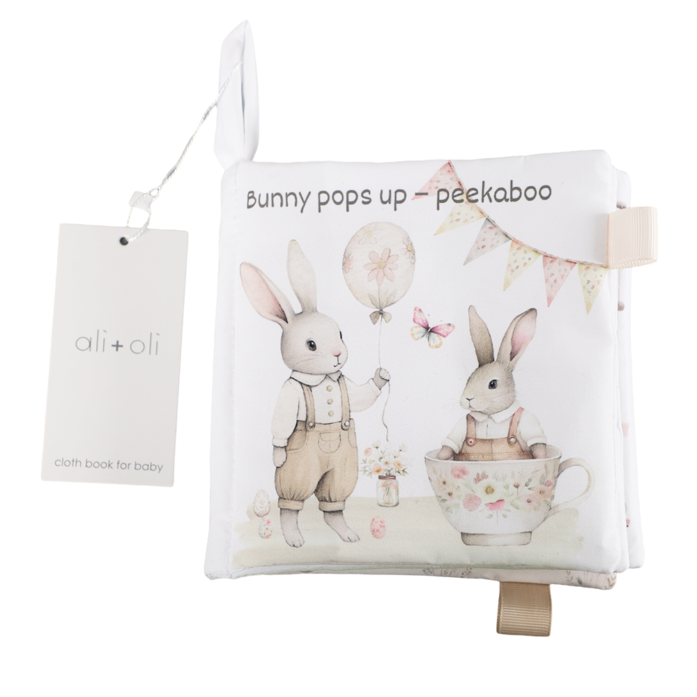 Happy Easter 10-Page Crinkle Soft Cloth Baby Book Taggies