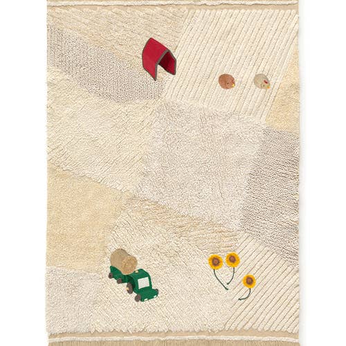Washable play rug Farm Fields