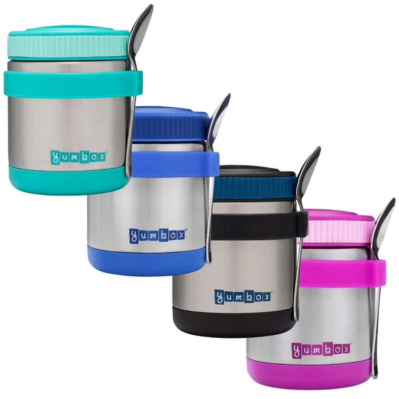 Thermal Food Jar for Hot Lunch - Yumbox Zuppa with Spoon and Band Caicos  Aqua - 14oz