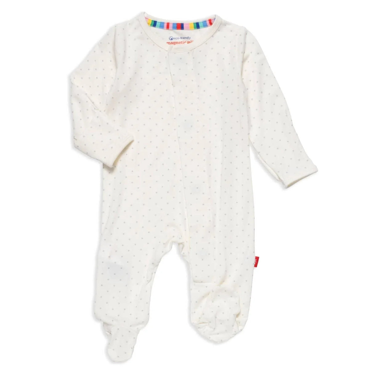 Pin Dot Cream Footie