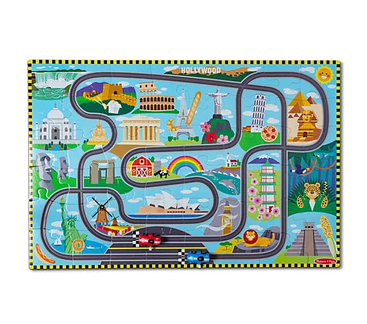 Race Track Floor Puzzle & Play Set
