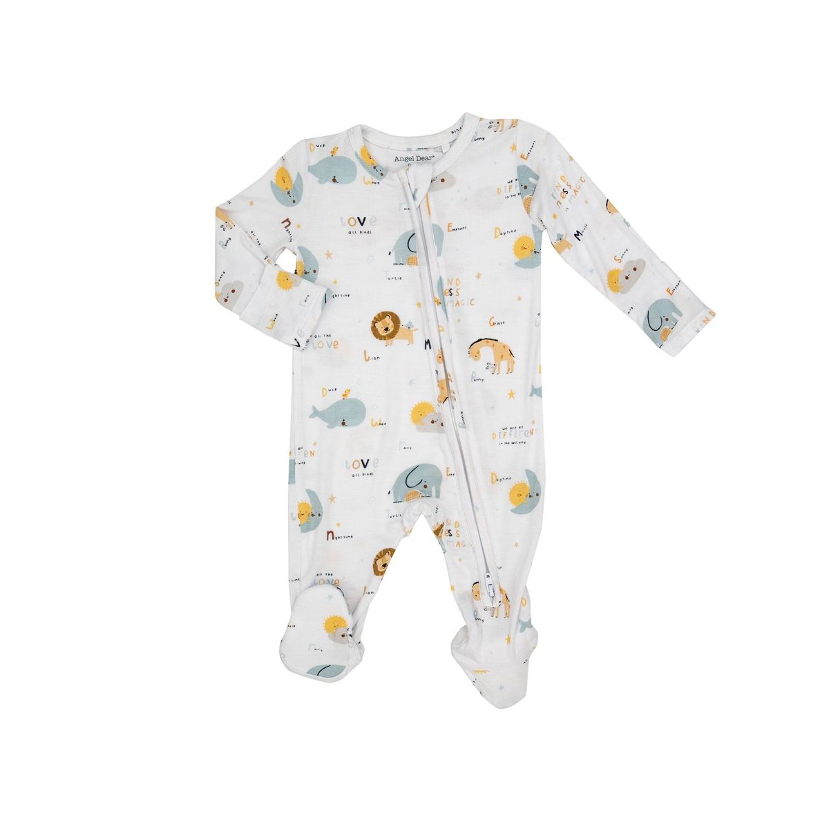Angel Dear Two Way Zipper Footie - Full of Love