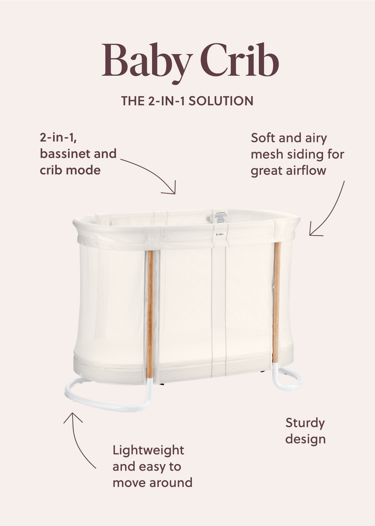 BabyBjörn Baby Crib dimensions and features