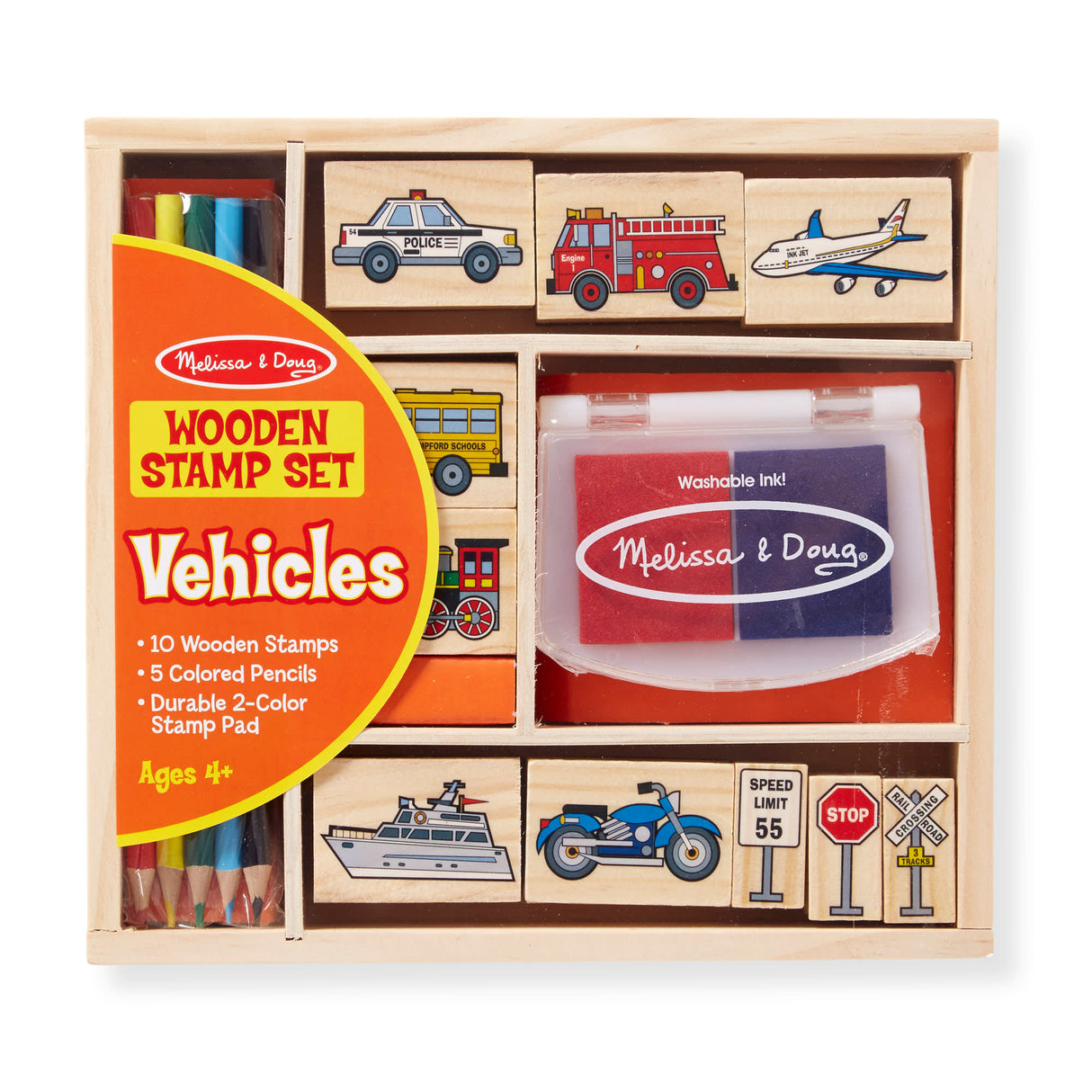 Melissa & Doug Stamp Set Vehicles