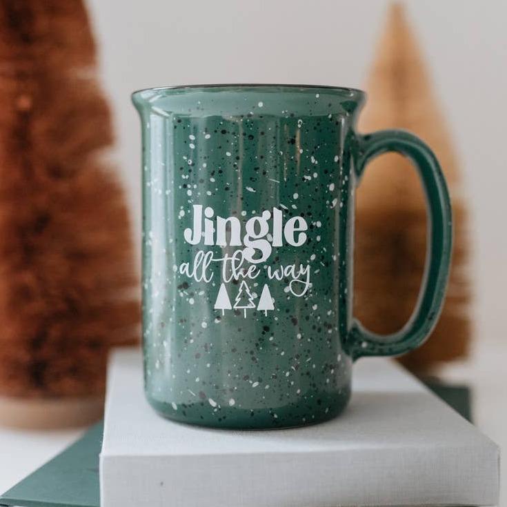 12oz Jingle All the Way Tall Green Campfire Mug - Tadpole