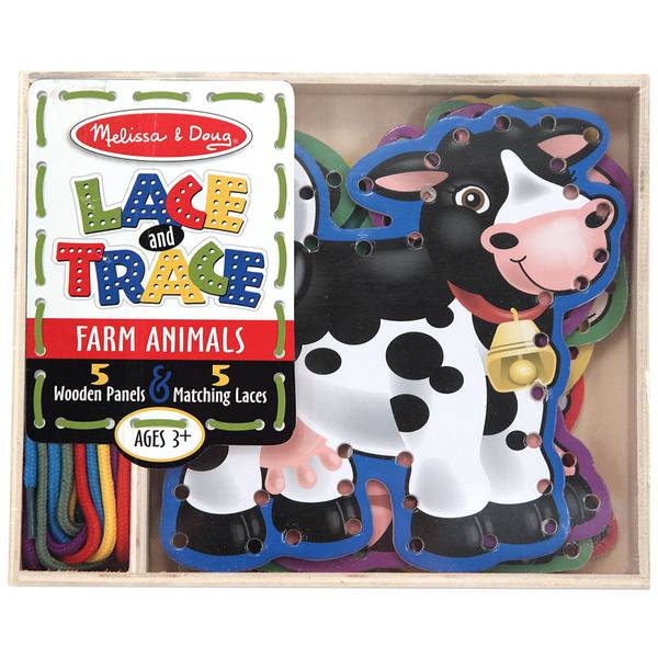 Melissa & Doug Lace and Trace: Farm Animals