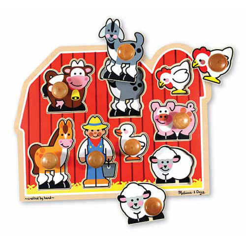 Melissa & Doug Knob Puzzle Jumbo Farm - Tadpole