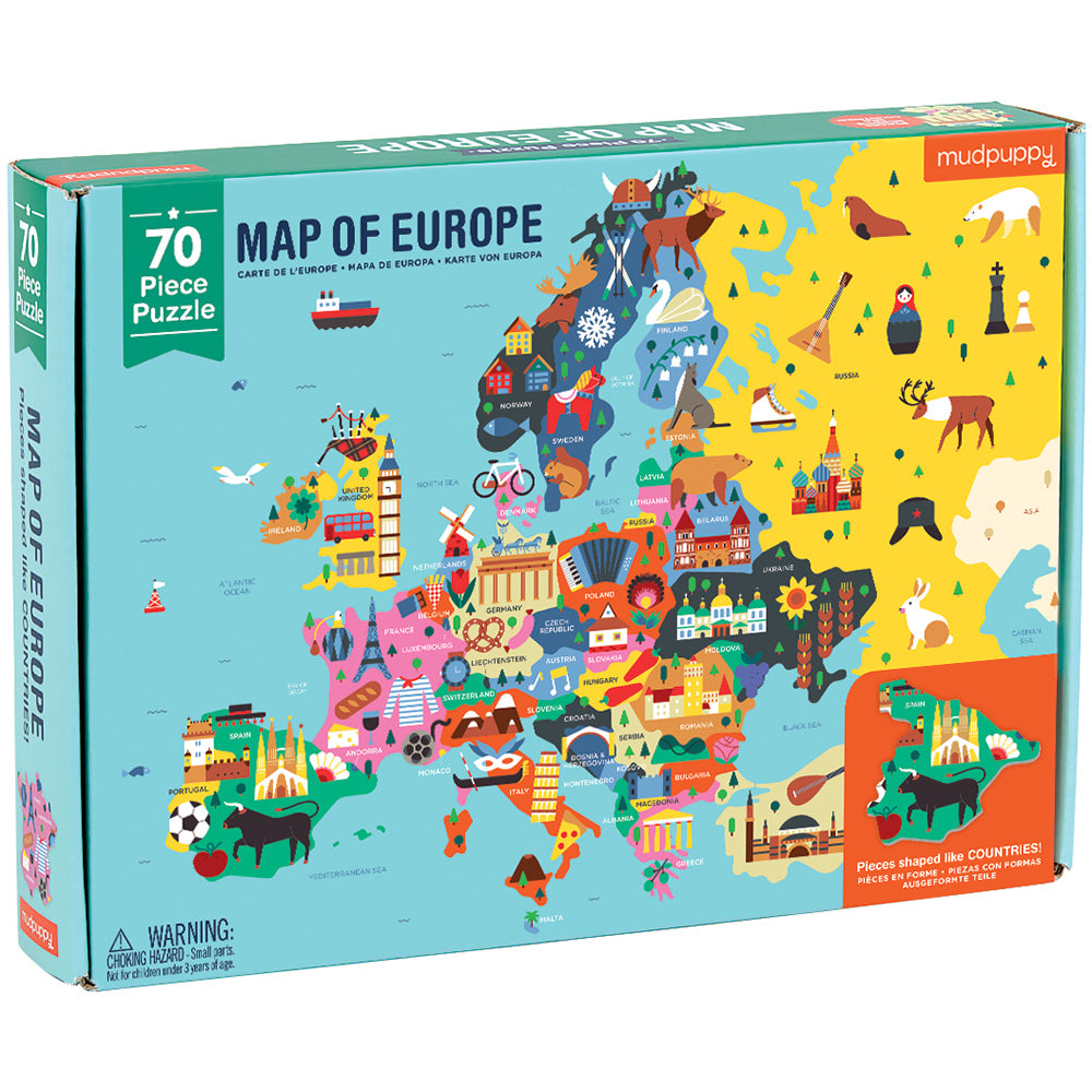 Mudpuppy Geography Puzzle Map of Europe - Tadpole