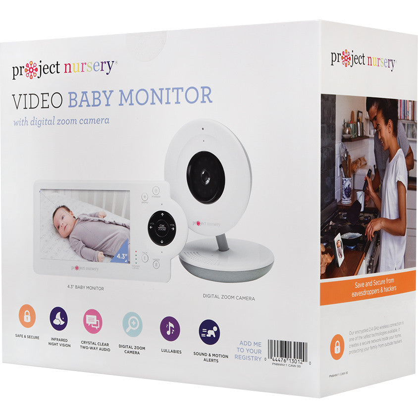 Project Nursery 4.3" Video Baby Monitor with Zoom (disc) - Tadpole