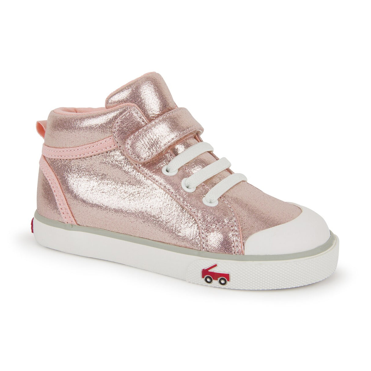 See Kai Run Peyton Rose Shimmer High Top Sneakers - Tadpole