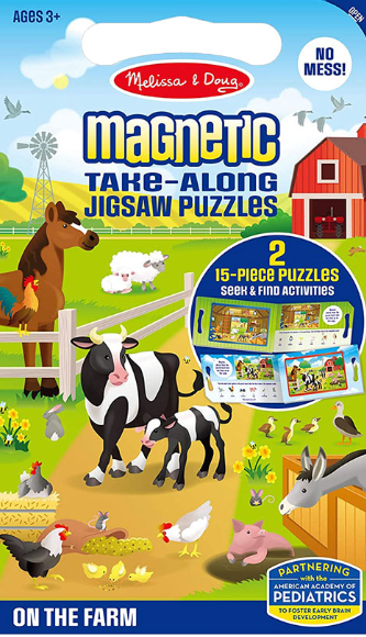 Melissa & Doug Take-Along Magnetic Jigsaw Puzzle- Construction