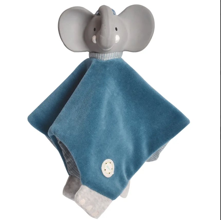 Alvin the Elephant Snuggly with Natural Organic Rubber Head - Tadpole
