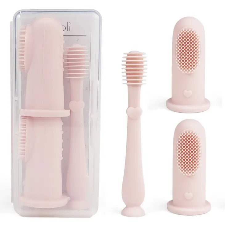 Baby Finger Toothbrush & Tongue Cleaner Oral Set 3m+ - Tadpole