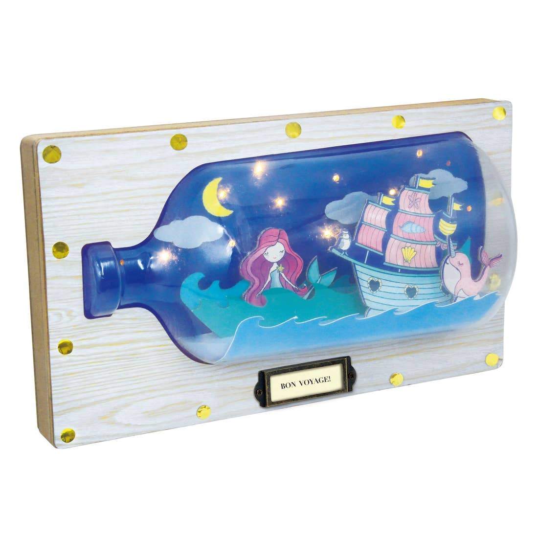 Bright Stripes Light Up Ship in a Bottle - Tadpole