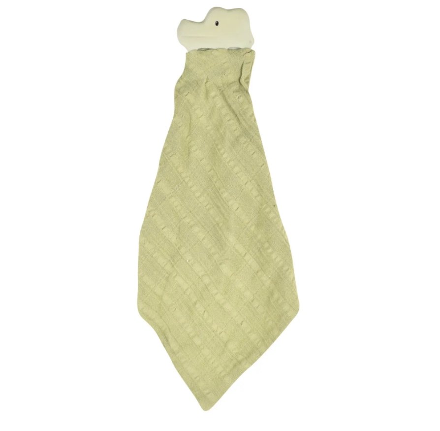 Comforter - Muslin w/Nat. Rubber Teether - Tadpole