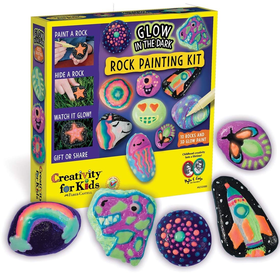 Creativity for Kids Glow in the Dark Rock Kit - Tadpole