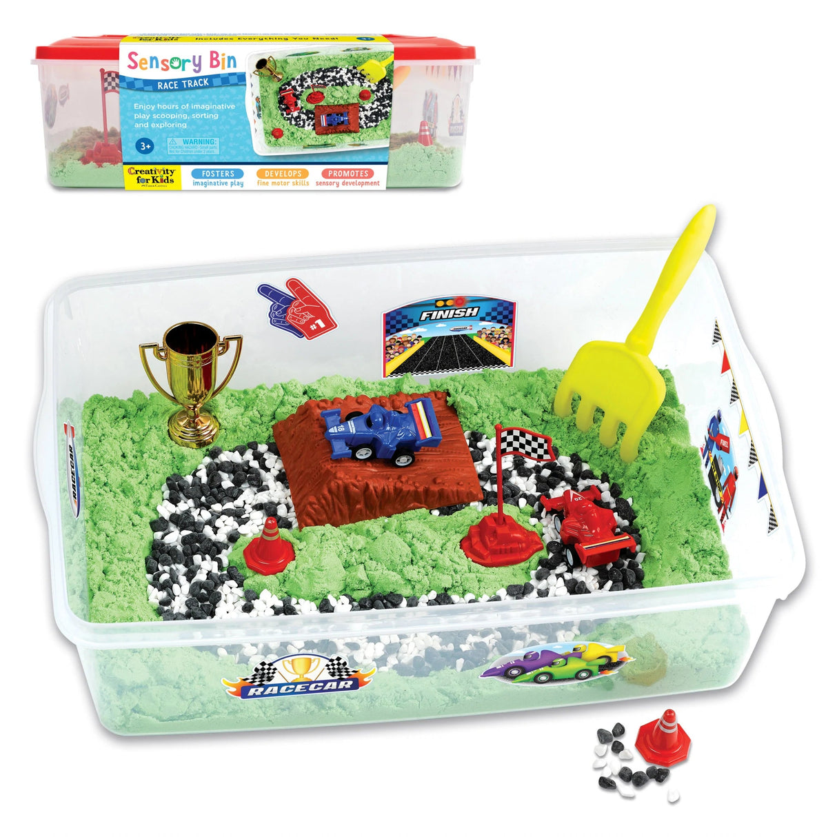 Creativity For KidsSensory Bin Race Track - Tadpole