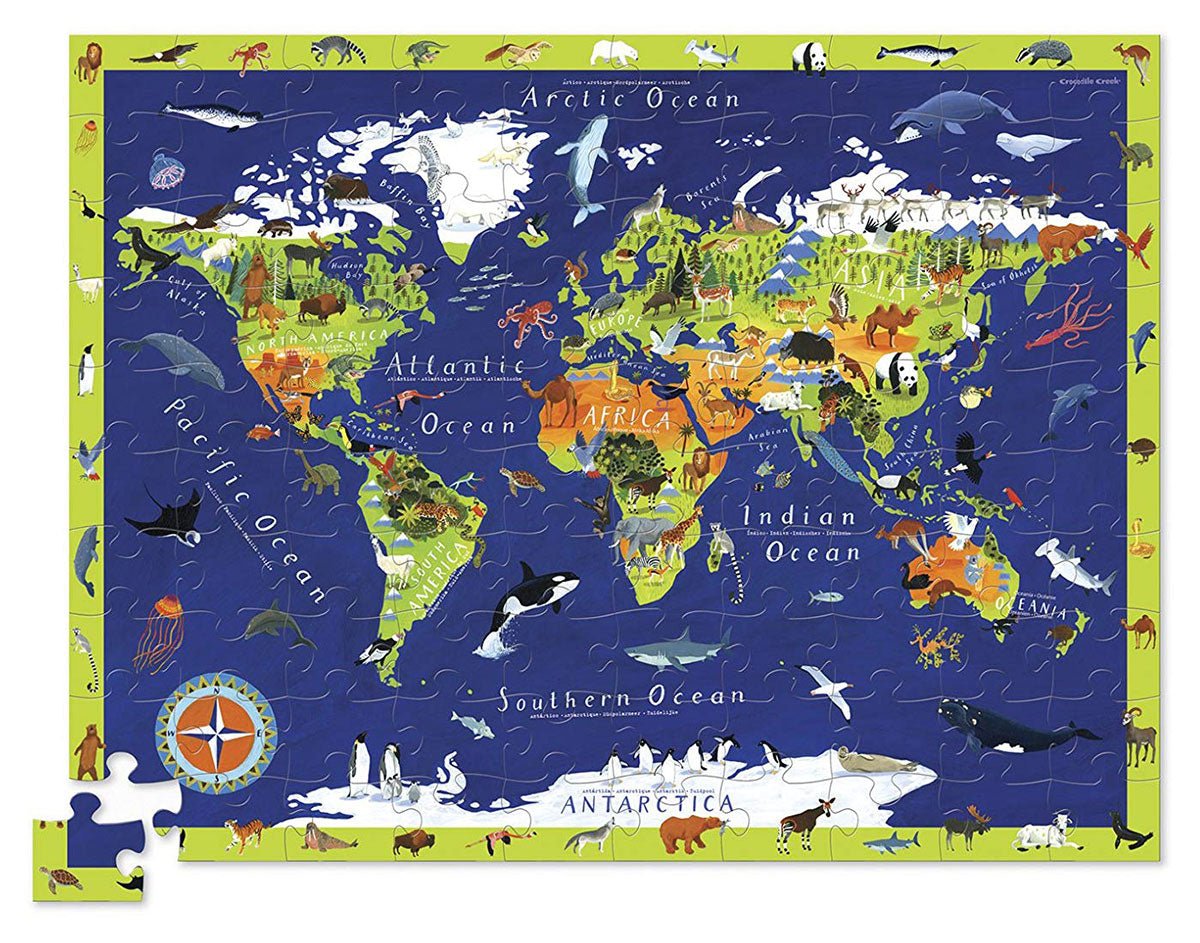 Crocodile Creek Discover Puzzle World Animals - Tadpole