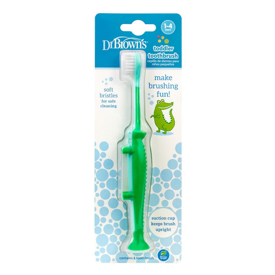 Dr. Brown's Toddler Toothbrush with Suction Bottom - Tadpole