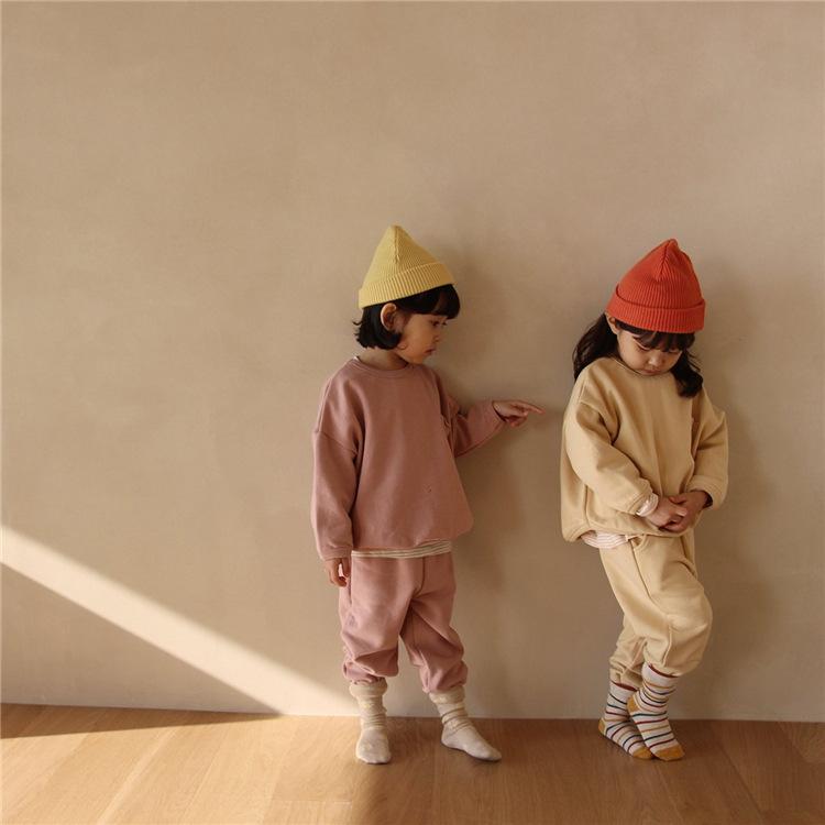 Dusty Pink Crewneck Pocket Sweater & Pant Set - Tadpole