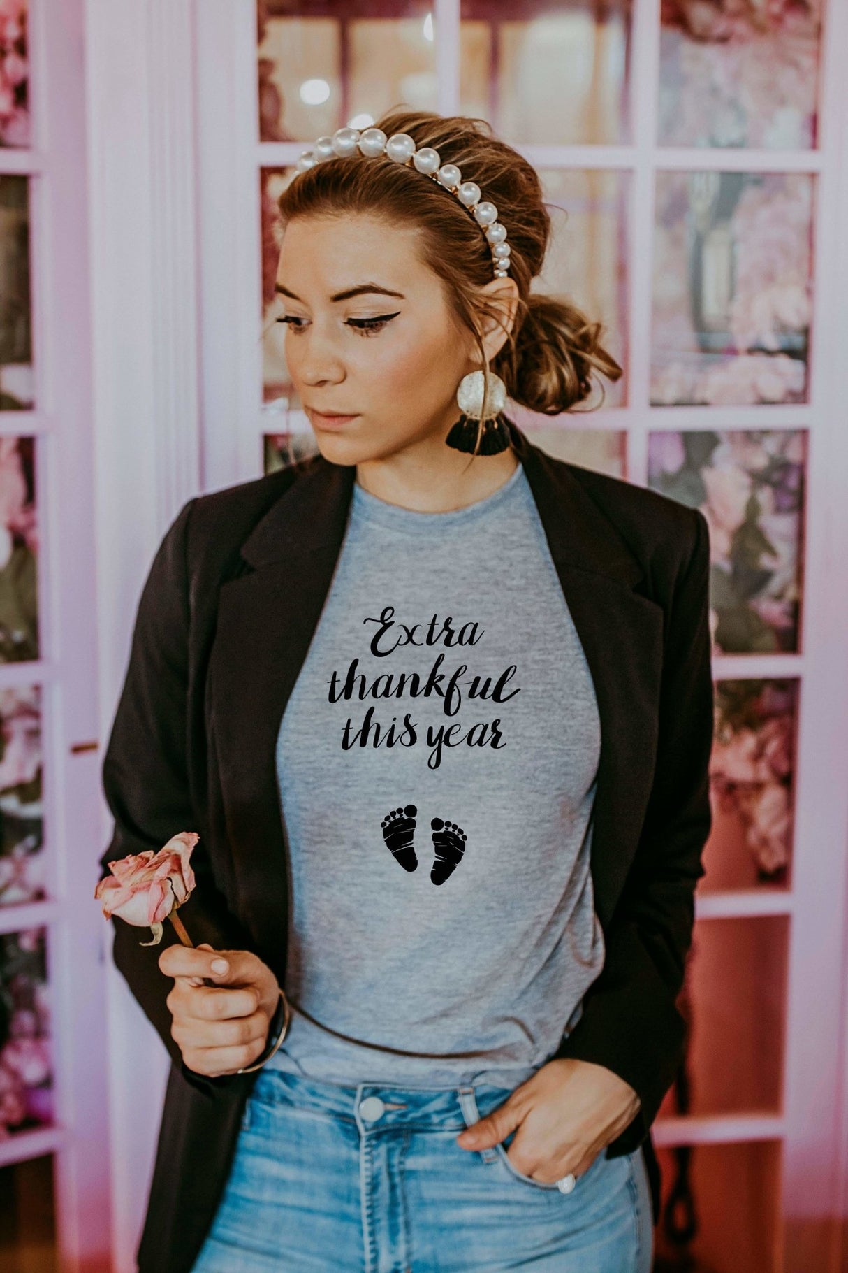 Extra thankful this year shirt - Pregnancy Tee - Tadpole