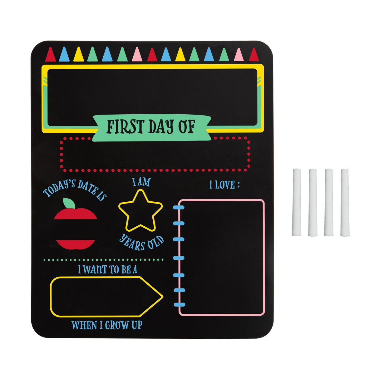 First and Last Day of School Reversible Chalkboard - Tadpole
