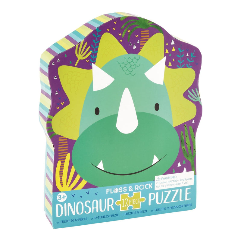 Floss & Rock Dinosuar 12pc Shaped Jigsaw Puzzle - Tadpole