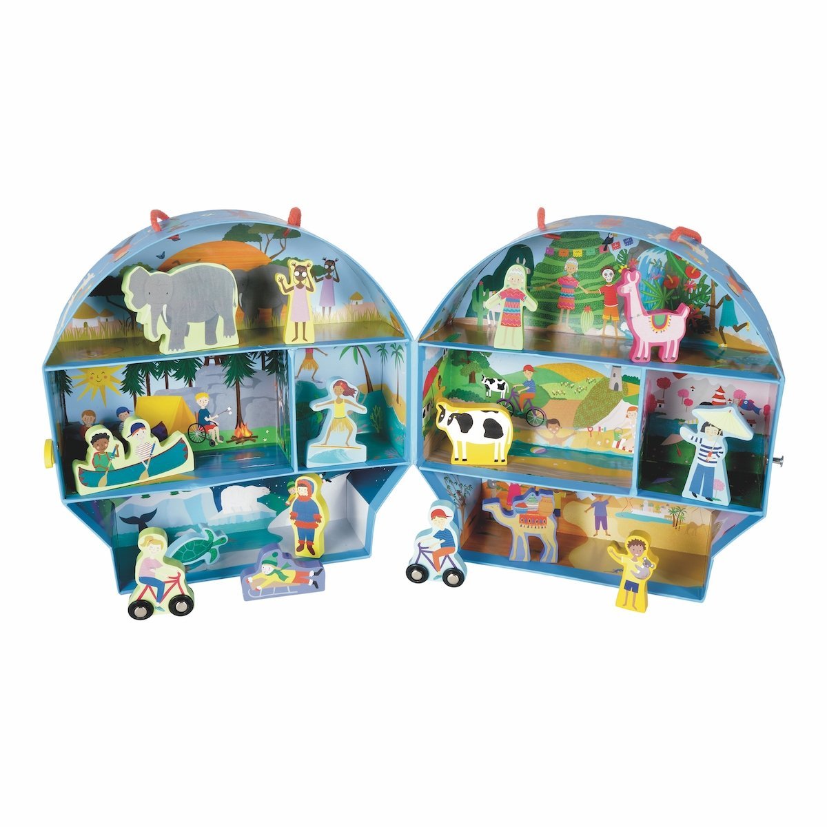 Floss & Rock Play Box with Wooden Pieces - One World - Tadpole