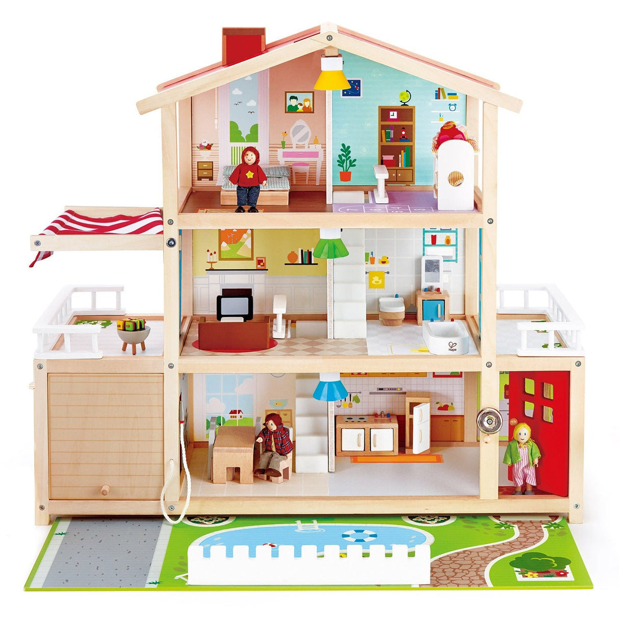 Hape Doll Family Mansion + Furniture - Tadpole