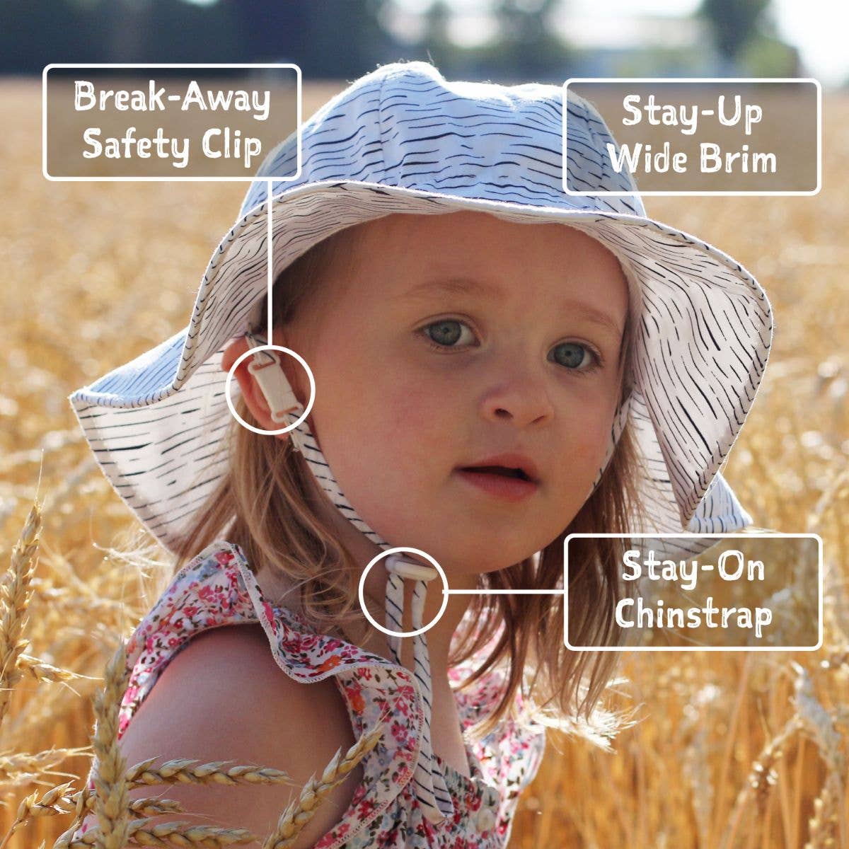 Jan & Jul Grow-With-Me Sun Hat Rainbow - Tadpole