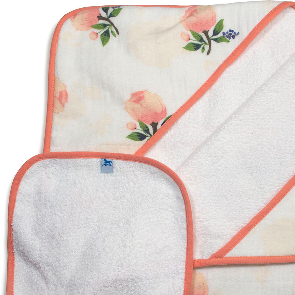Little Unicorn Hooded Towel & Washcloth Set - Tadpole
