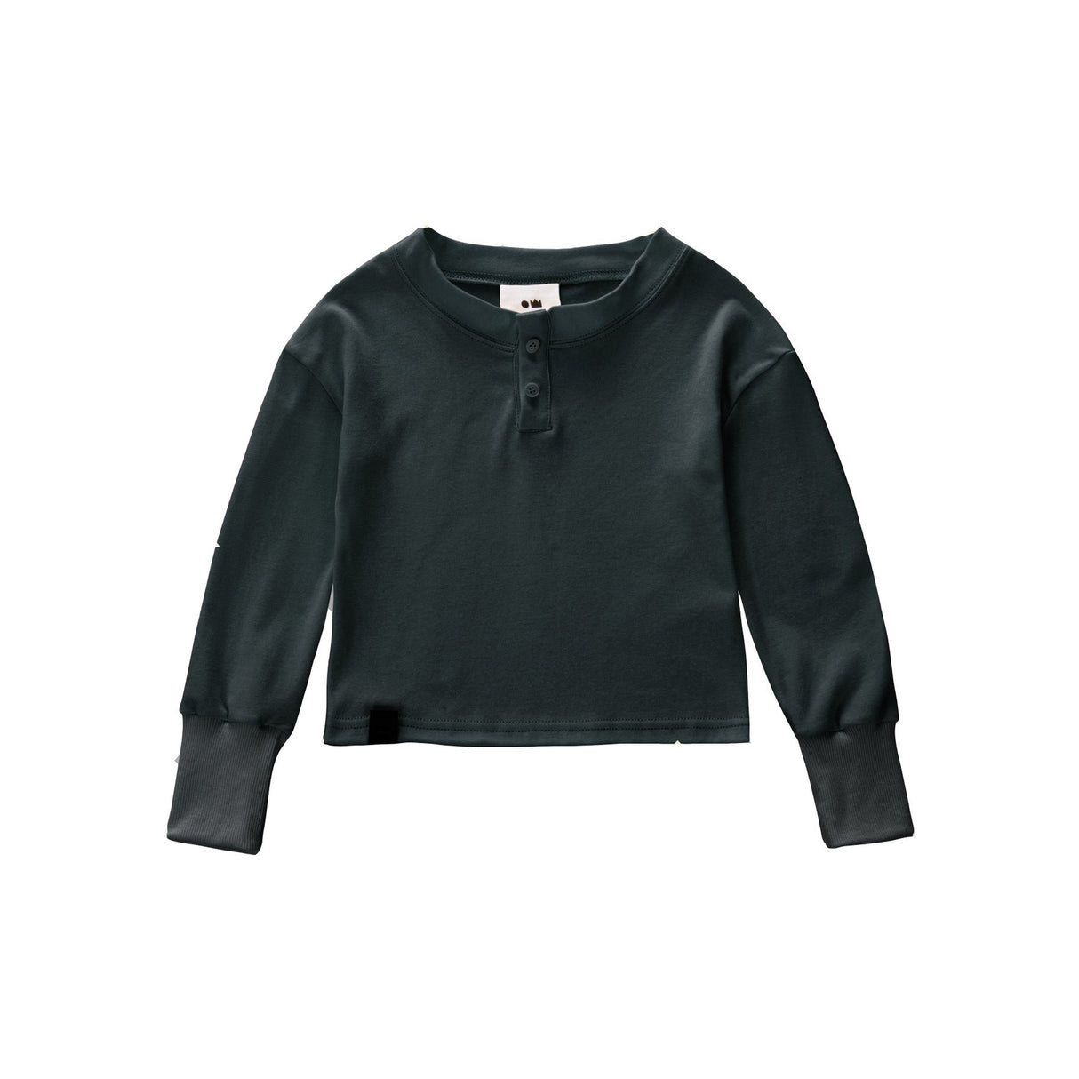 Long Sleeve Henley - Black - Tadpole