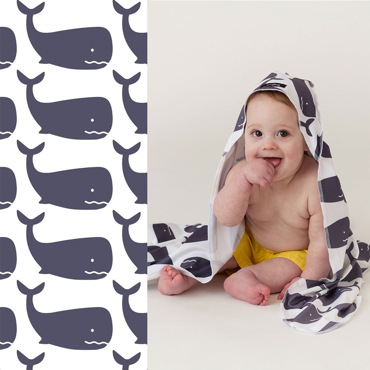 Luv Bug UPF 50+ Sunscreen Towel with Hood - Tadpole