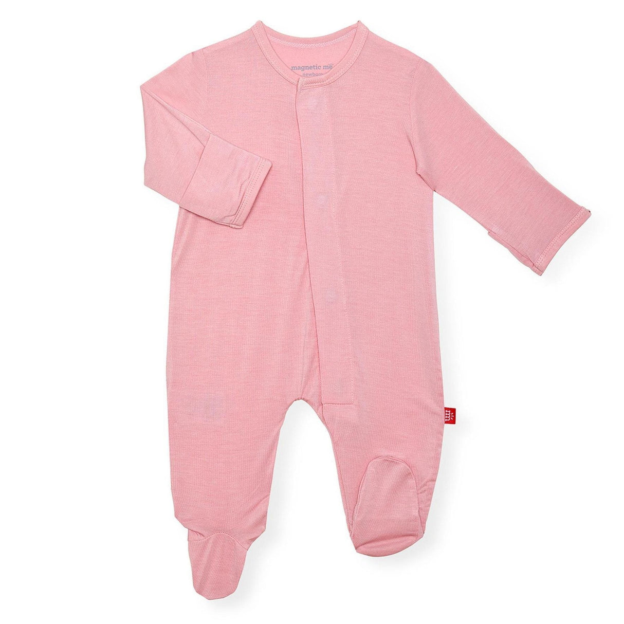 Magnetic Me Dusty Rose Solid Modal Footie - Tadpole
