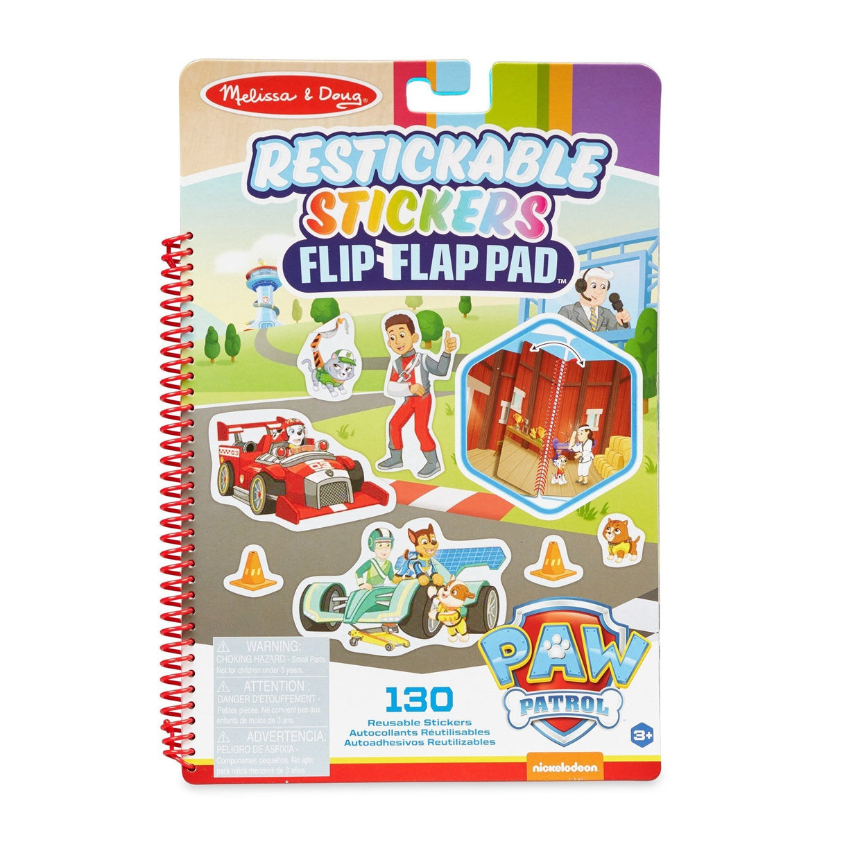 Melissa & Doug Paw Patrol Restickable Flip Flap Pad- Classic Missions - Tadpole